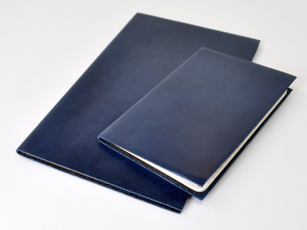 Manhattan Navy Blue Leather Journal-Notebooks-JB Custom Journals