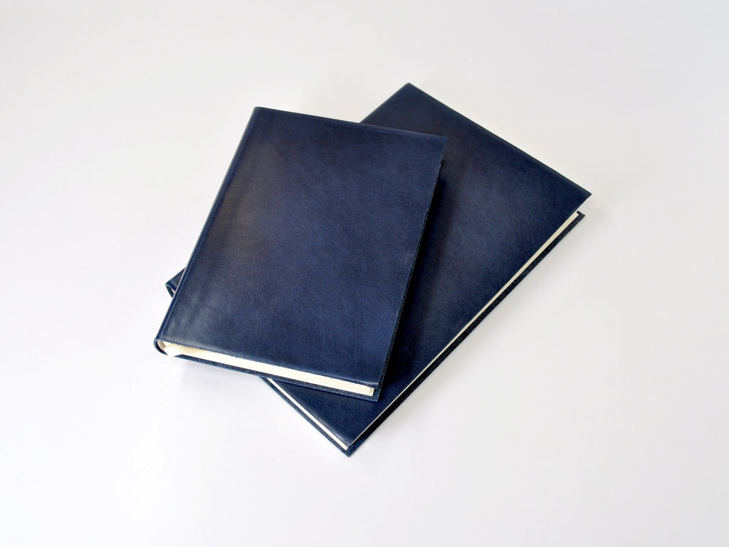 Manhattan Navy Blue Leather Journal-Notebooks-JB Custom Journals